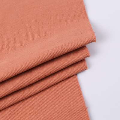 In stock wholesale pure color thick textile plain dyed twill 100% cotton fabric for pants