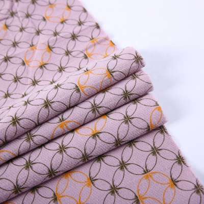 Petals printing in stock woven brushed printed jacquard cotton fabric for baby wear